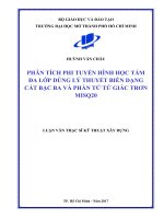phân tích phi tuyến hình học tấm đa lớp dùng lý thuyết biến dạng cắt bậc ba và phần tử tứ giác trơn misq20 