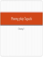 Bài giảng Quy hoạch thực nghiệm – Chương 5: Phương pháp Taguchi