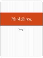 Bài giảng Quy hoạch thực nghiệm – Chương 3: Phân tích biến lượng