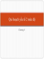 Bài giảng Quy hoạch thực nghiệm – Chương 4: Quy hoạch yếu tố hai mức độ