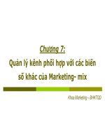 Bài giảng Quản trị kênh phân phối: Chương 7 – Phạm Văn Tuấn