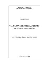 Bước đầu nghiên cứu và đề xuất các giải pháp bảo tồn các loài thú linh trưởng (primates) tại vườn quốc gia chư yang sin