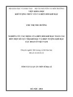 Tóm tắt luận án Tiến sĩ Địa lí: Nghiên cứu tác động của biến đổi khí hậu toàn cầu đến một số cực trị khí hậu và hiện tượng khí hậu cực đoan ở Việt Nam