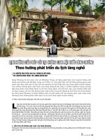 Định hướng giải pháp cải tạo không gian mặt nước làng Chuông theo hướng phát triển du lịch làng nghề