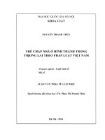 Thế chấp nhà ở hình thành trong tương lai theo pháp luật việt nam luận văn ths  luật 62 38 01 07 