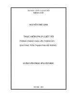 Thực hiện pháp luật về phòng chống gian lận thương mại, qua thực tiễn thành phố hải phòng  