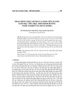 Hoạt động thực hành của sinh viên ngành giáo dục tiểu học theo định hướng nghề nghiệp ứng dụng (POHE)