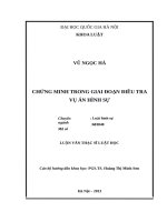Chứng minh trong giai đoạn điều tra vụ án hình sự  
