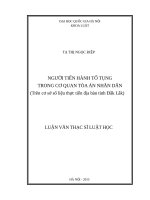 Người tiến hành tố tụng trong cơ quan tòa án nhân dân (trên cơ sở số liệu thực tiễn địa bàn tỉnh đắk lắk) 