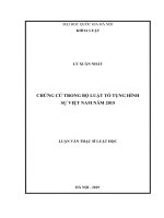 Chứng cứ trong bộ luật tố tụng hình sự việt nam năm 2015 