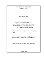 Quyền con người và giáo dục quyền con người ở việt nam hiện nay luận văn ths  luật 60 38 01 01 