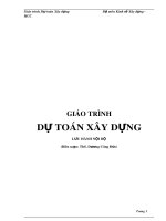 Giáo trình Dự toán xây dựng