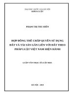 Hợp đồng thế chấp quyền sử dụng đất và tài sản gắn liền với đất theo pháp luật việt nam hiện hành001 