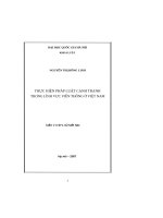 Thực hiện pháp luật cạnh tranh trong lĩnh vực viễn thông ở việt nam  