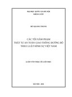 Các tội xâm phạm trật tự an toàn giao thông đường bộ theo luật hình sự việt nam 