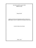 Pháp luật việt nam về bảo đảm quyền có nhà ở của người nước ngoài và người việt nam định cư ở nước ngoài 