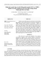 Đánh giá sự phù hợp của hệ thống phân ngành GICS và TRBC: Nghiên cứu thực nghiệm tại Sở Giao dịch chứng khoán Thành phố Hồ Chí Minh
