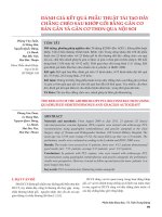 Đánh giá kết quả phẫu thuật tái tạo dây chằng chéo sau khớp gối bằng gân cơ bán gân và gân cơ thon qua nội soi