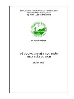 Đề cương chi tiết học phần: Pháp luật du lịch