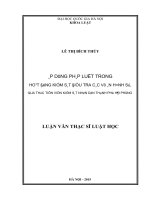 Áp dụng pháp luật trong hoạt động kiểm sát điều tra các vụ án hình sự, qua thực tiễn viện kiểm sát nhân dân thành phố hải phòng  