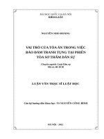 Vai trò của tòa án trong việc bảo đảm tranh tụng tại phiên tòa sơ thẩm dân sự 