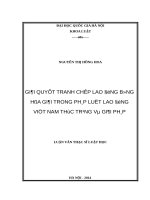 Giải quyết tranh chấp lao động bằng hoà giải trong pháp luật lao động việt nam   thực trạng và giải pháp 07 