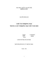 Chế tài thương mại trong luật thương mại việt nam 2005 