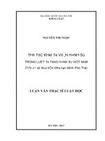 Thủ tục khởi tố vụ án hình sự trong luật tố tụng hình sự việt nam (trên cơ sở thực tiễn địa bàn tỉnh phú thọ)  