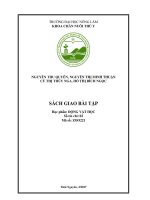 Sách giao bài tập môn Động vật học