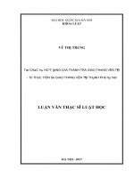 Tổ chức và hoạt động của thanh tra giao thông vận tải – từ thực tiễn sở giao thông vận tải thành phố hà nội  