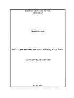 Tái thẩm trong tố tụng dân sự việt nam chuyên ngành luật dân sự và tố tụng dân sự 60380103 