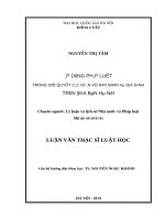 Áp dụng pháp luật trong giải quyết các vụ án về hôn nhân và gia đình trên địa bàn hà nội  