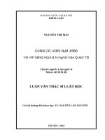 Công ước viên năm 1980 về hợp đồng mua bán hàng hóa quốc tế  