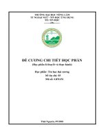 Đề cương chi tiết học phần (Học phần lý thuyết hoặc lý thuyết và thực hành): Tin học đại cương