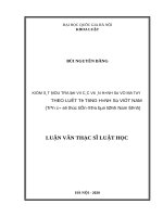 Kiểm sát điều tra đối với các vụ án hình sự về ma túy theo luật tố tụng hình sự việt nam (trên cơ sở thực tiễn địa bàn tỉnh nam định) 