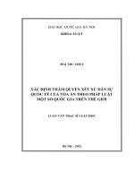 Xác định thẩm quyền xét xử dân sự quốc tế của tòa án theo pháp luật một số quốc gia trên thế giới  ths  luật 60 38 60 