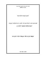 Hoàn thiện pháp luật về quyền tự do hội họp ở việt nam hiện nay  