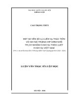 Một số vấn đề lý luận và thực tiễn về những trường hợp giảm nhẹ trách nhiệm hình sự theo luật hình sự việt nam ( trên cơ sở số liệu thực tiễn tại địa bàn tỉnh tuyên quang)  