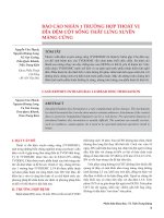 Báo cáo nhân 1 trường hợp thoát vị đĩa đệm cột sống thắt lưng xuyên màng cứng