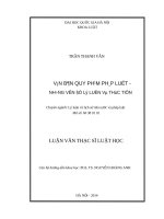 Văn bản quy phạm pháp luật   những vấn đề lý luận và thực tiễn  