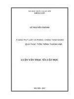 Áp dụng pháp luật về phòng, chống tham nhũng qua thực tiễn tỉnh thanh hóa    