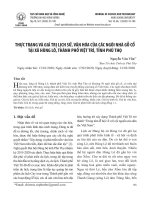 Thực trạng và giá trị lịch sử, văn hóa của các ngôi nhà gỗ cổ tại xã Hùng Lô, thành phố Việt Trì, tỉnh Phú Thọ