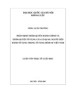 Phân định thẩm quyền hành chính và thẩm quyền tố tụng của cơ quan, người tiến hành tố tụng trong tố tụng hình sự việt nam 