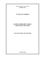 Quyền chiếm hữu trong pháp luật việt nam 