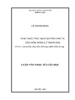 Chức năng thực hành quyền công tố của viện kiểm sát nhân dân (trên cơ sở số liệu thực tiễn địa bàn tỉnh đắk nông) 