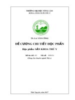 Đề cương chi tiết học phần: Sản khoa thú y (Dùng cho chuyên ngành Thú y)