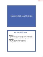 Bài giảng Phân tích tài chính - Chương 2: Đọc hiểu báo cáo tài chính