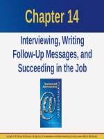 Lecture Business and administrative communication: Chapter 14 - Kitty O. Locker, Donna S. Kienzler