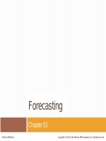 Lecture Operations and supply chain management: The Core (3/e) – Chapter 3: Forecasting