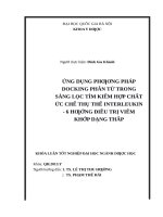 Ứng dụng phương pháp docking phân tử trong sàng lọc tìm kiếm hợp chất ức chế thụ thể interleukin   6 hướng điều trị viêm khớp dạng thấp 